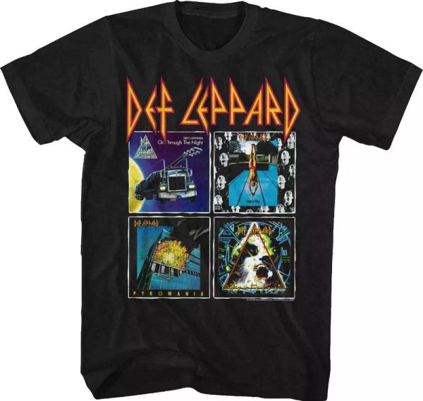 def leppard 80s albums t shirt mens licensed rock n roll band tee retro black, White;black
def leppard 80s albums t shirt mens licensed rock n roll band tee retro black, White;black