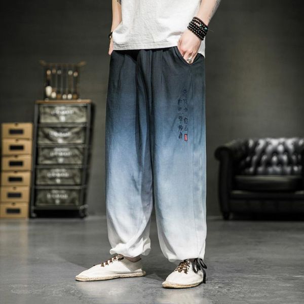 men's pants cotton linen pant trousers embroidery streetwear hip hop sweatpants male 2021 oversized fashion woman harem 5xl, Black
men's pants cotton linen pant trousers embroidery streetwear hip hop sweatpants male 2021 oversized fashion woman harem 5xl, Black