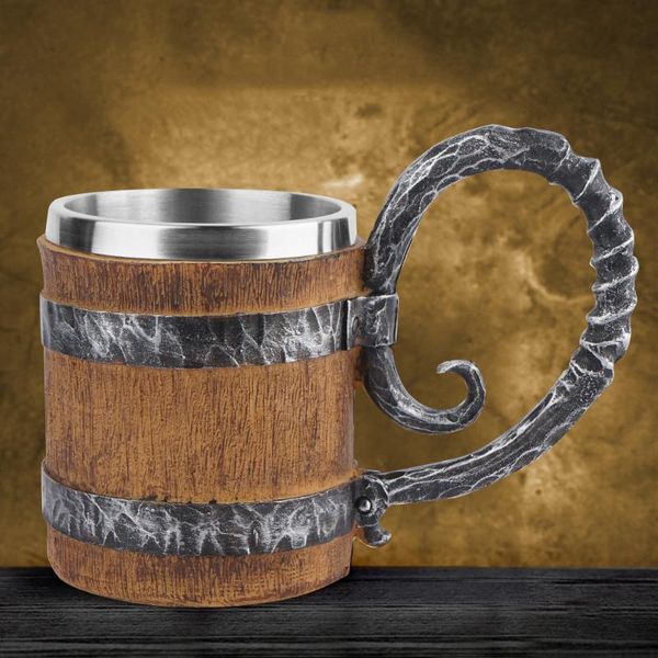 mugs 2021 metal heat insulated beer mug, viking style cup handmade durable oak wood for water drinking bar
mugs 2021 metal heat insulated beer mug, viking style cup handmade durable oak wood for water drinking bar