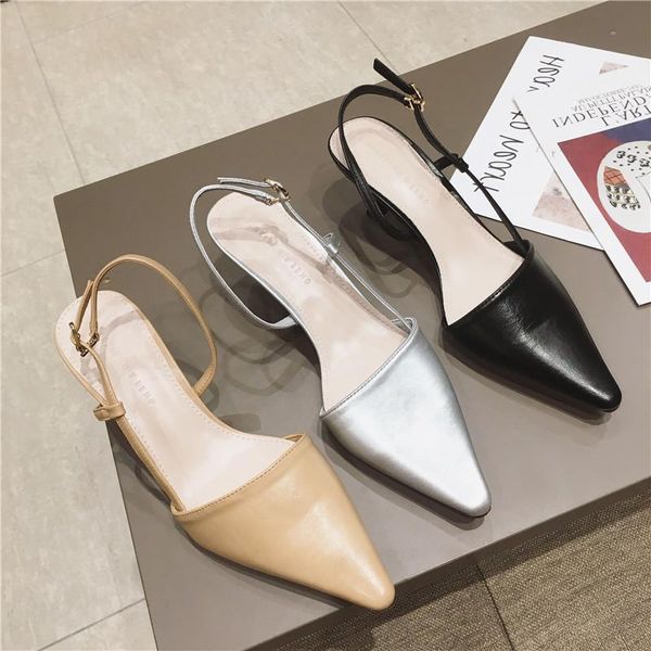 pointed toe strap buckle ladies sandals solid shallow thin high heels summer women shoes narrow band femme sandalias mujer, Black
pointed toe strap buckle ladies sandals solid shallow thin high heels summer women shoes narrow band femme sandalias mujer, Black