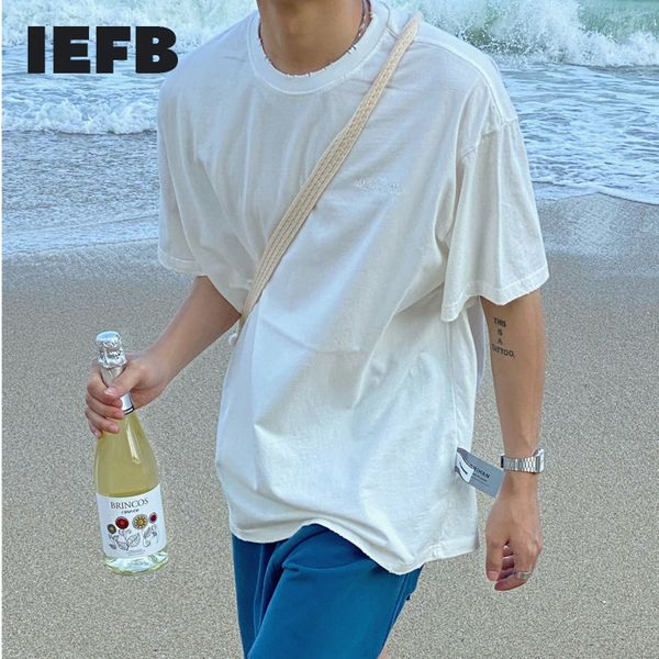 iefb summer solid color short sleeve t-shirt men's loose round neck oversize basic yellow cusual tee 9y7424 210524, White;black
iefb summer solid color short sleeve t-shirt men's loose round neck oversize basic yellow cusual tee 9y7424 210524, White;black