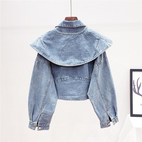 women's jackets women denim short coat shawl detachable vintage loose jacket 2021 streetwear long sleeve boyfriend blue cowgirl female, Black;brown
women's jackets women denim short coat shawl detachable vintage loose jacket 2021 streetwear long sleeve boyfriend blue cowgirl female, Black;brown