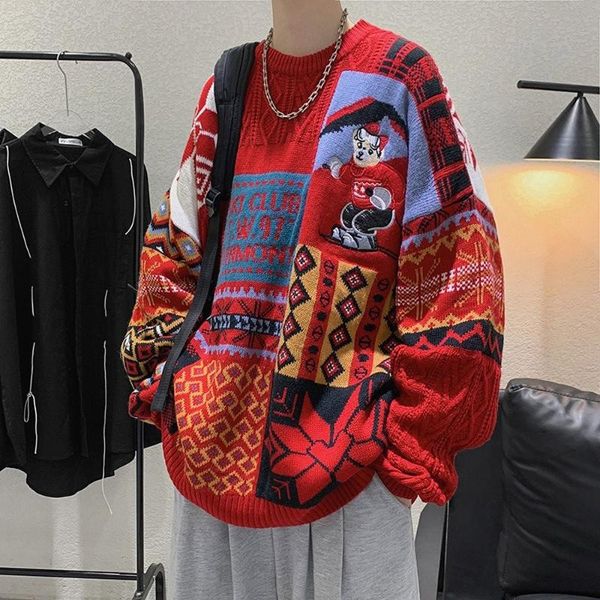 men's sweaters ugly sweater party men oversized christmas clothes autumn winter knitted fashion clothing pullovers loose, White;black
men's sweaters ugly sweater party men oversized christmas clothes autumn winter knitted fashion clothing pullovers loose, White;black