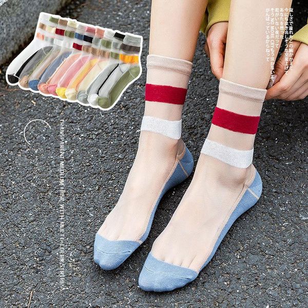 summer ladies stockings trendy personality comfortable card silk socks breathable fashionable tube & hosiery, Black;white
summer ladies stockings trendy personality comfortable card silk socks breathable fashionable tube & hosiery, Black;white