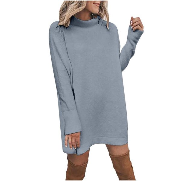 casual dresses fashion women solid long sleeve sweater dress turtleneck pullover autumn winter loose, Black;gray
casual dresses fashion women solid long sleeve sweater dress turtleneck pullover autumn winter loose, Black;gray