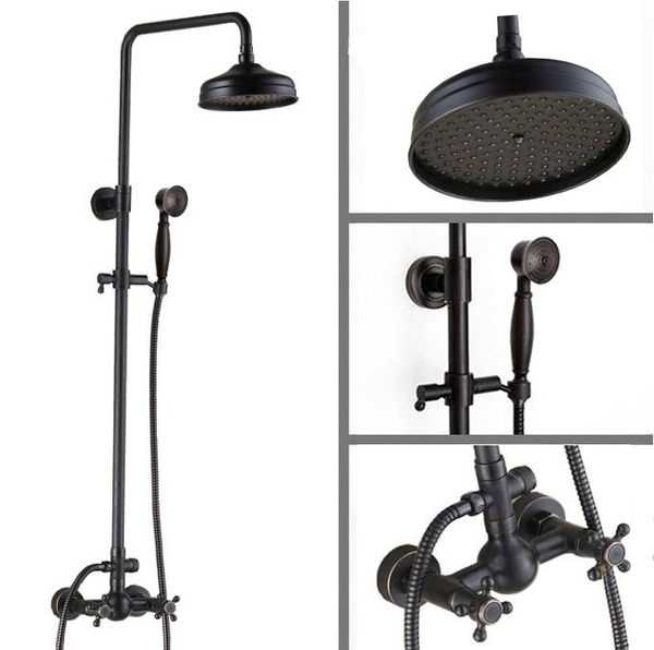 oil rubbed bronze wall mounted dual cross handles bathroom rain shower faucet set + handheld & tub mixer tap ars047 sets
oil rubbed bronze wall mounted dual cross handles bathroom rain shower faucet set + handheld & tub mixer tap ars047 sets