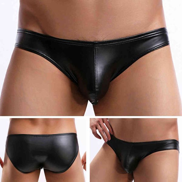 men's faux leather jockstrap thong stretch briefs sissy pouch panties underwear black low waist new male underpants, Black;white
men's faux leather jockstrap thong stretch briefs sissy pouch panties underwear black low waist new male underpants, Black;white