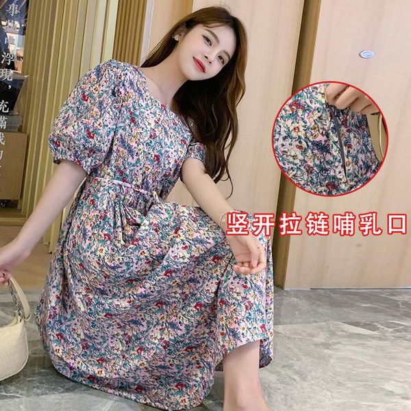 summer korean fashion floral printed chiffon maternity nursing dress a line slim loose clothes for pregnant women pregnancy dresses, White
summer korean fashion floral printed chiffon maternity nursing dress a line slim loose clothes for pregnant women pregnancy dresses, White