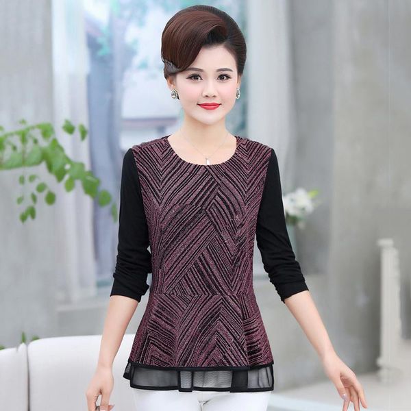 o-neck stripe t-shirts middle age mother long sleeves spring fall bottoming shirt women tee 5xl 4xl clothes women's t-shirt, White
o-neck stripe t-shirts middle age mother long sleeves spring fall bottoming shirt women tee 5xl 4xl clothes women's t-shirt, White