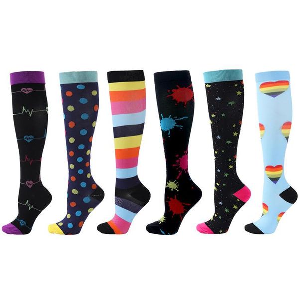 sports socks football compression 6 pairs printed varicose vein calcetines de compresion, Black
sports socks football compression 6 pairs printed varicose vein calcetines de compresion, Black