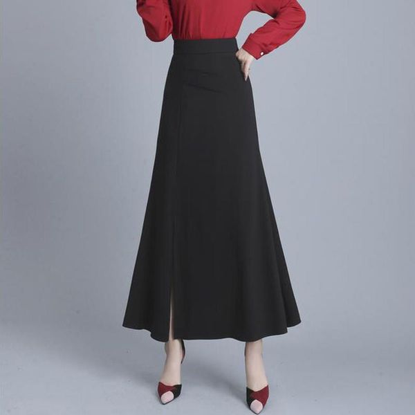 skirts 2021 winter women black high waist a-line ladies long pleated skirt ankle length side split office falda jupe femme
skirts 2021 winter women black high waist a-line ladies long pleated skirt ankle length side split office falda jupe femme