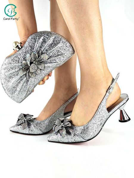 dress shoes 2021 arrival italian design african fashion sepcial flower style decoration party women and bag set in silver color, Black
dress shoes 2021 arrival italian design african fashion sepcial flower style decoration party women and bag set in silver color, Black
