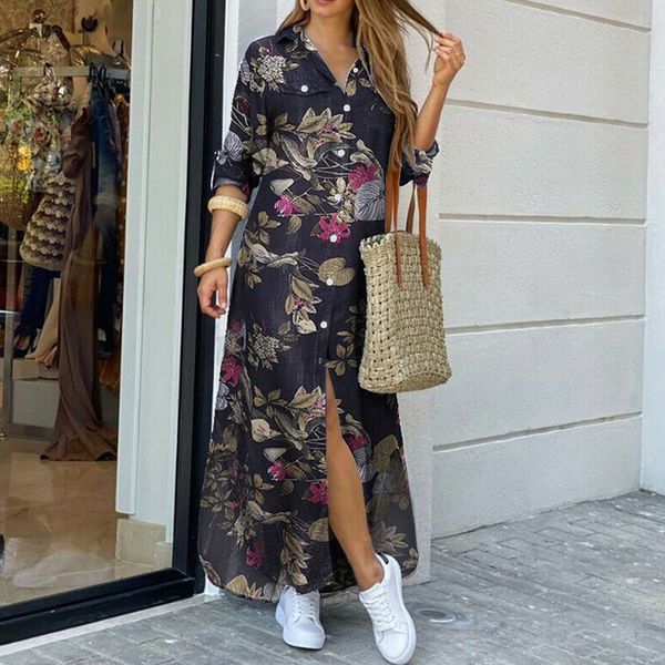 2021women elegant lapel neck button down dress 2021 summer letter print long shirt dress casual long sleeve lady party dress vestido, Black;gray
2021women elegant lapel neck button down dress 2021 summer letter print long shirt dress casual long sleeve lady party dress vestido, Black;gray