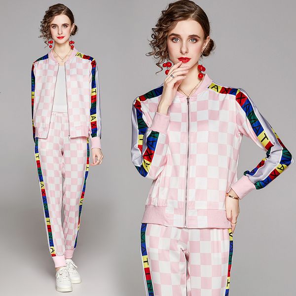 new runway checks pattern print two piece sets plus size women long sleeve jackets coat + long pants 2 pcs ladies designer two piece pants, White
new runway checks pattern print two piece sets plus size women long sleeve jackets coat + long pants 2 pcs ladies designer two piece pants, White