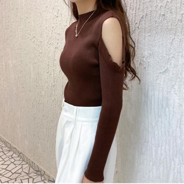 women's sweaters women knitted sweater 2021 casual sweet off shoulder pullover long sleeve slim fit jumper mock neck autumn, White;black
women's sweaters women knitted sweater 2021 casual sweet off shoulder pullover long sleeve slim fit jumper mock neck autumn, White;black
