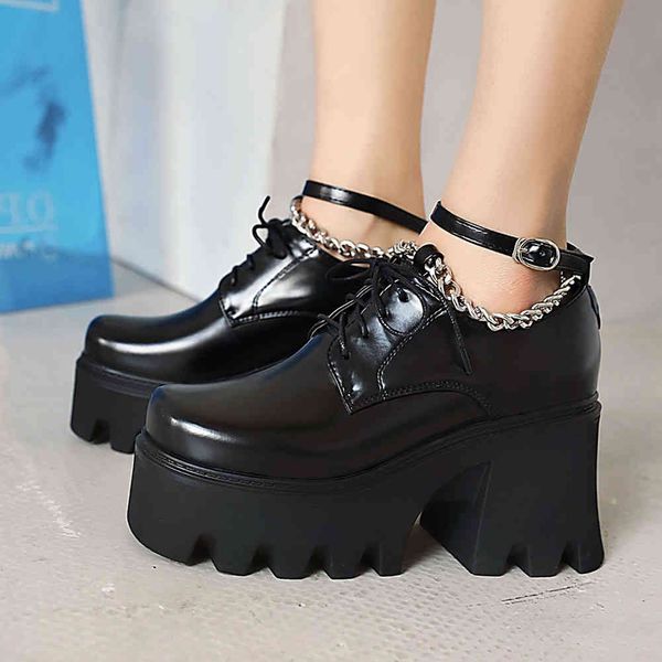 sandals plush size 44 girl lace up buckle platform high heel shoes women chain luxucy confy punk spring pumps, Black
sandals plush size 44 girl lace up buckle platform high heel shoes women chain luxucy confy punk spring pumps, Black