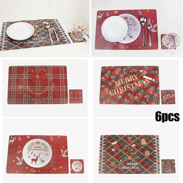 mats & pads set of 6 christmas place / coasters reusable cup pvc table decor furniture decoration mat coffee
mats & pads set of 6 christmas place / coasters reusable cup pvc table decor furniture decoration mat coffee