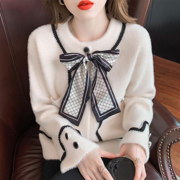 women's jackets very fairy sweater female autumn and winter korean gentle lazy wind coat 2021 long sleeved cardigan loose, Black;brown
women's jackets very fairy sweater female autumn and winter korean gentle lazy wind coat 2021 long sleeved cardigan loose, Black;brown