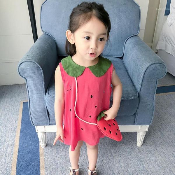 girl's dresses fashion children strawberry one-piece clothes sleeveless princess with bag1, Red;yellow
girl's dresses fashion children strawberry one-piece clothes sleeveless princess with bag1, Red;yellow