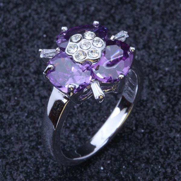 wedding rings sparkling purple zircon fashion jewelry engagement flower silver colour ring j065, Slivery;golden
wedding rings sparkling purple zircon fashion jewelry engagement flower silver colour ring j065, Slivery;golden