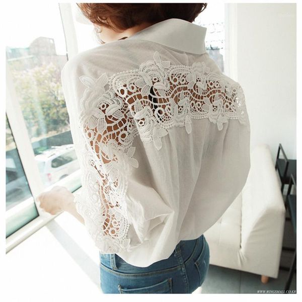women's blouses & shirts gkfnmt 2021 summer women hollow out lace blouse ladies casual half sleeve loose elegant streetwear white thin
women's blouses & shirts gkfnmt 2021 summer women hollow out lace blouse ladies casual half sleeve loose elegant streetwear white thin