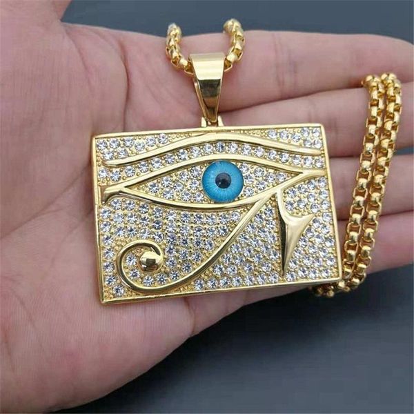 pendant necklaces egyptian big eye of horus necklace gold color stainless steel iced out chains for men ancient egypt jewelry drop, Silver
pendant necklaces egyptian big eye of horus necklace gold color stainless steel iced out chains for men ancient egypt jewelry drop, Silver