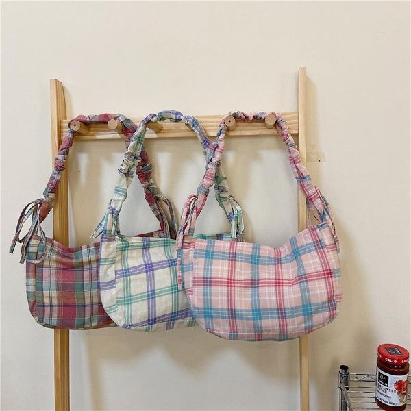 japanese sweet underarm bag fresh plaid drawstring shoulder female student small cross body
japanese sweet underarm bag fresh plaid drawstring shoulder female student small cross body