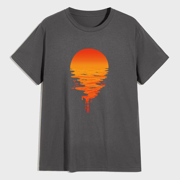 spring/summer new sunshine sunset printing comfortable short sleeve large t-shirt men's leisure comfortable loose version 2021, White;black
spring/summer new sunshine sunset printing comfortable short sleeve large t-shirt men's leisure comfortable loose version 2021, White;black