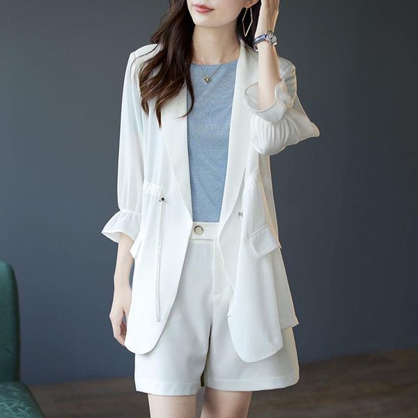 women's suits & blazers suit collar sun protection clothing mid-length baggy coat women 's summer 2021 large size thin top, White;black
women's suits & blazers suit collar sun protection clothing mid-length baggy coat women 's summer 2021 large size thin top, White;black