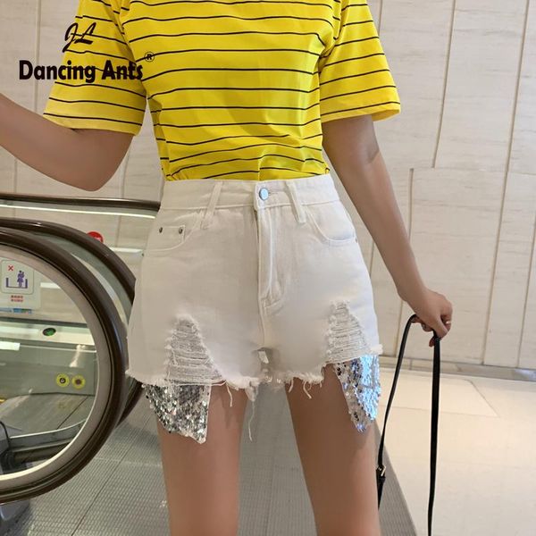 women plus-size shorts high waist wide-leg jeans short solid sequined hole street loose female denim 2021 fashion women's, White;black
women plus-size shorts high waist wide-leg jeans short solid sequined hole street loose female denim 2021 fashion women's, White;black