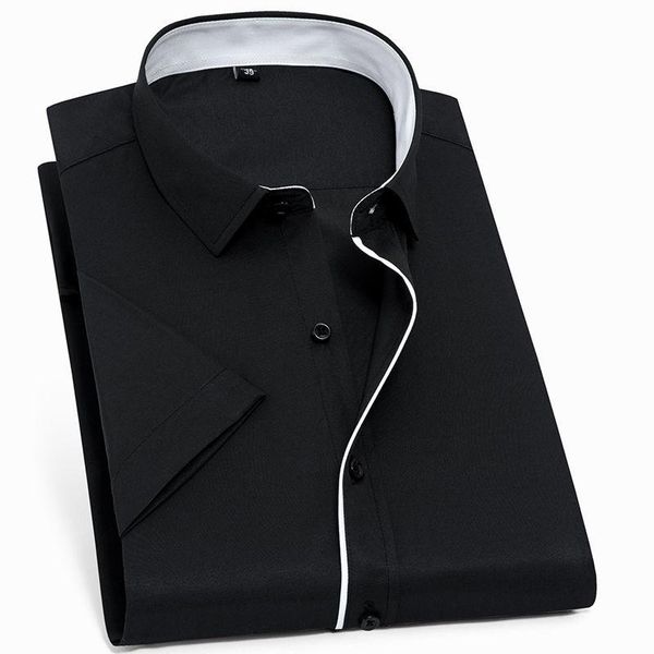 men's casual shirts mens short sleeve shirt slim fit design style social business dress male clothing blue black white, White;black
men's casual shirts mens short sleeve shirt slim fit design style social business dress male clothing blue black white, White;black