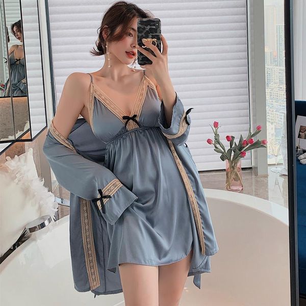 women's sleepwear japanese wedding dressing gown nightgown feminine suspender nightdress with chest pad ice silk pajamas home service, Black;red
women's sleepwear japanese wedding dressing gown nightgown feminine suspender nightdress with chest pad ice silk pajamas home service, Black;red