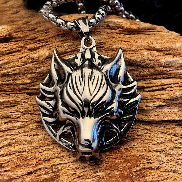 pendant necklaces classic stainless steel viking wolf head necklace norse amulet jewelry punk street hip-hop animal gift, Silver
pendant necklaces classic stainless steel viking wolf head necklace norse amulet jewelry punk street hip-hop animal gift, Silver