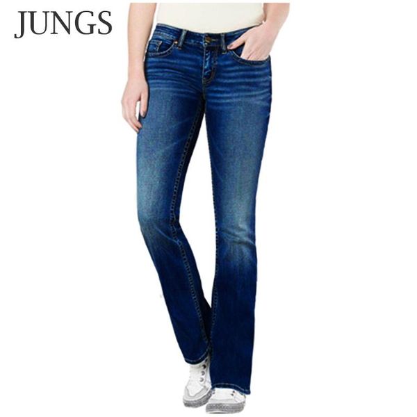 women's jeans women elastic waist vintage slim-fit classic denim grid stretch loose thin straight-leg style, Blue
women's jeans women elastic waist vintage slim-fit classic denim grid stretch loose thin straight-leg style, Blue