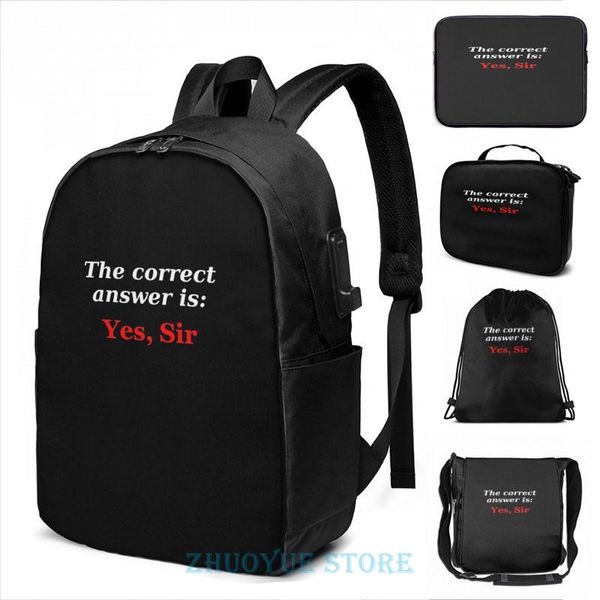 backpack funny graphic print yes, sir usb charge men school bags women bag travel laptop
backpack funny graphic print yes, sir usb charge men school bags women bag travel laptop