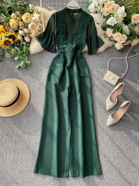 women's jumpsuits & rompers lace jumpsuit clothes 2021 korean vintage elegant straight full length pants chiffon overalls for women rop, Black;white
women's jumpsuits & rompers lace jumpsuit clothes 2021 korean vintage elegant straight full length pants chiffon overalls for women rop, Black;white