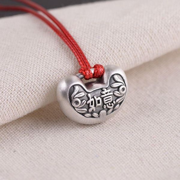 chains ruyi silver women's double-sided long life lock hand-carved fortune and peace retro pendant jewelry accessories
chains ruyi silver women's double-sided long life lock hand-carved fortune and peace retro pendant jewelry accessories