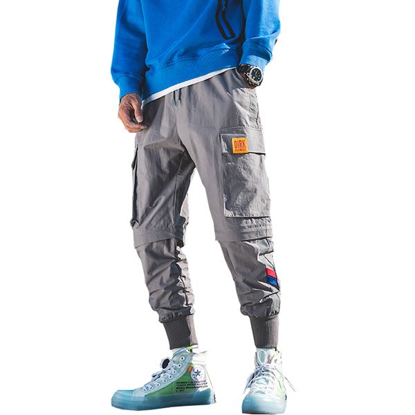 est high fashion street cargo pants men deployable leg many pockets streetwear harajuku abz227, Black
est high fashion street cargo pants men deployable leg many pockets streetwear harajuku abz227, Black