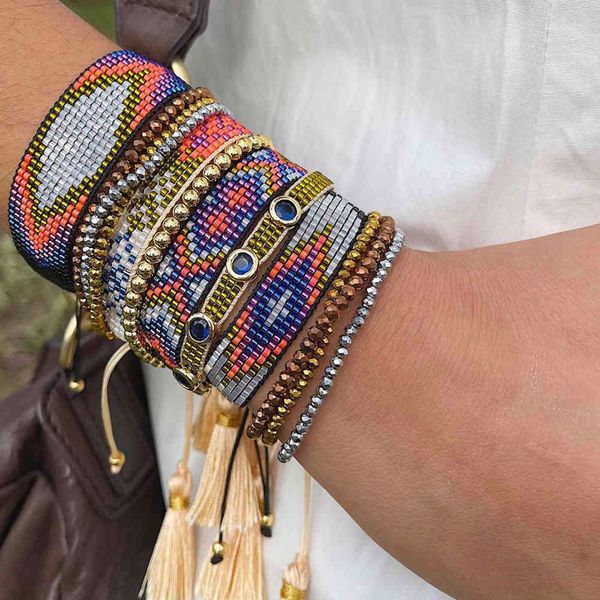 bluestar 2021 turkish eye miyuki jewelry pulseras mujer moda handmade crystal bead bracelets, Golden;silver
bluestar 2021 turkish eye miyuki jewelry pulseras mujer moda handmade crystal bead bracelets, Golden;silver