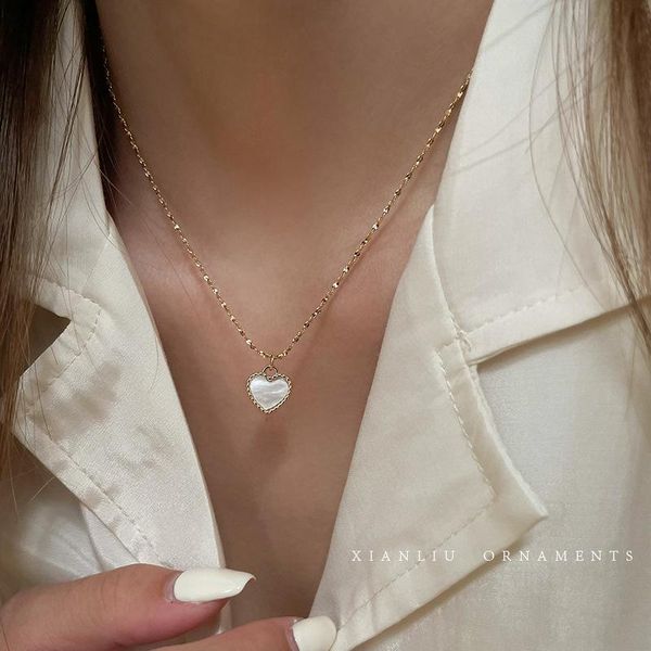 chains light luxury love necklace female summer simple wild sweet accessories 2021 clavicle, Silver
chains light luxury love necklace female summer simple wild sweet accessories 2021 clavicle, Silver