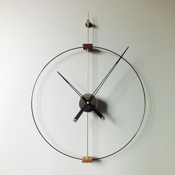 wall clocks nordic modern personality minimalist spanish clock big black walnut pointer single pole circle hardware hanging
wall clocks nordic modern personality minimalist spanish clock big black walnut pointer single pole circle hardware hanging