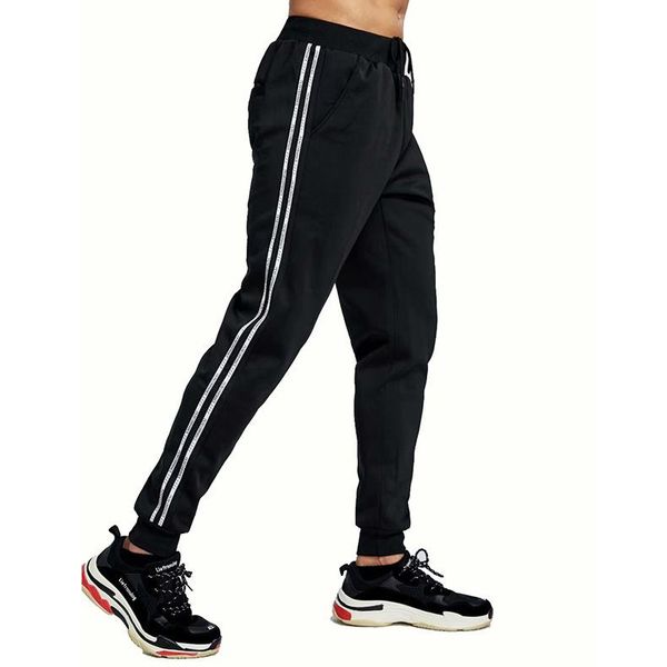 running pants gym men's sport stripes zipper pockets training workout athletic football soccer men sweatpants, Black;blue
running pants gym men's sport stripes zipper pockets training workout athletic football soccer men sweatpants, Black;blue