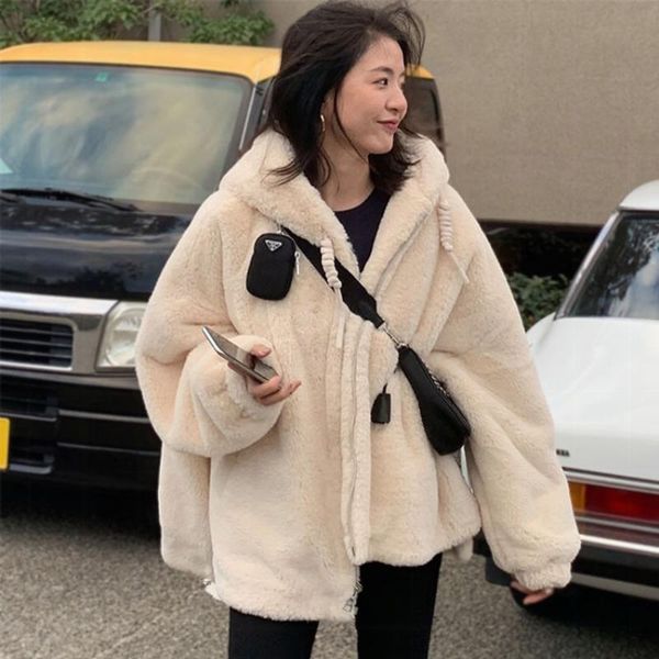 women's fur & faux woman warm thicken hooded solid coat female autumn winter jackets ladies plush jacket fleece oversized a99, Black
women's fur & faux woman warm thicken hooded solid coat female autumn winter jackets ladies plush jacket fleece oversized a99, Black