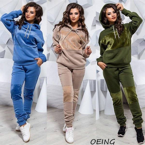 gym clothing winter exercise 2 piece jogger set women tracksui fashion hoodie and sweat pants sport wear, White;black
gym clothing winter exercise 2 piece jogger set women tracksui fashion hoodie and sweat pants sport wear, White;black