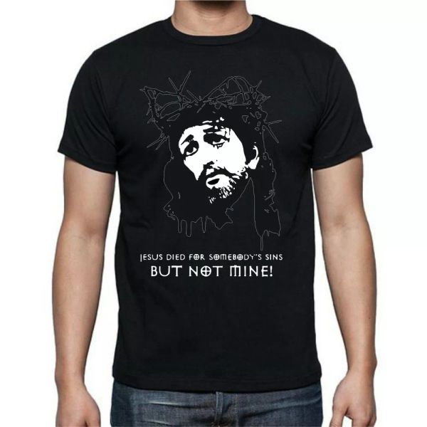 jesus died for sins not mine christ antichrist atheist funnyt shirt tee, White;black
jesus died for sins not mine christ antichrist atheist funnyt shirt tee, White;black