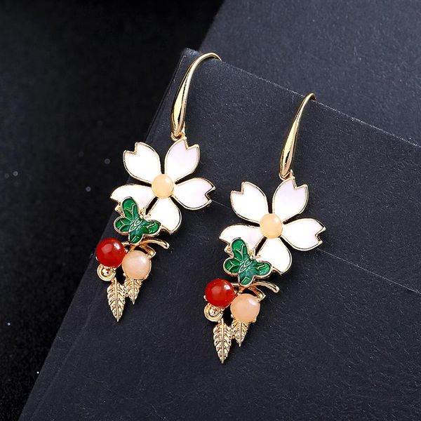 charm pendant fashion accessories gold color enamel flower leaf drop hook earrings custom wholesale women jewelry for in stock dangle & chan, Silver
charm pendant fashion accessories gold color enamel flower leaf drop hook earrings custom wholesale women jewelry for in stock dangle & chan, Silver
