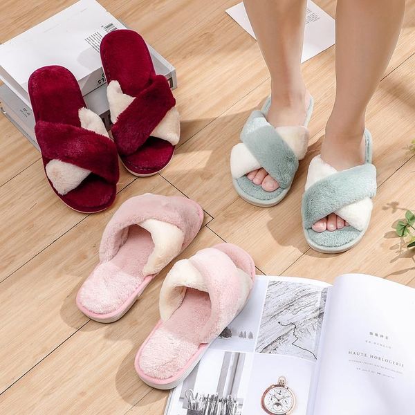 slippers women winter furry slides fluffy fur slipper shoes flats female faux girl house, Black
slippers women winter furry slides fluffy fur slipper shoes flats female faux girl house, Black