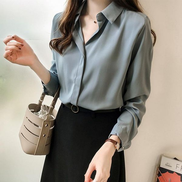 autumn women blouses 2021 fashion solid plus size female clothes casual loose shirt long sleeve office blouse feminine blusa women's &, White
autumn women blouses 2021 fashion solid plus size female clothes casual loose shirt long sleeve office blouse feminine blusa women's &, White