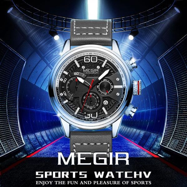 men leather waterproof sports watches men's army military watch man chronograph quartz clock relogio masculin wristwatches, Slivery;brown
men leather waterproof sports watches men's army military watch man chronograph quartz clock relogio masculin wristwatches, Slivery;brown