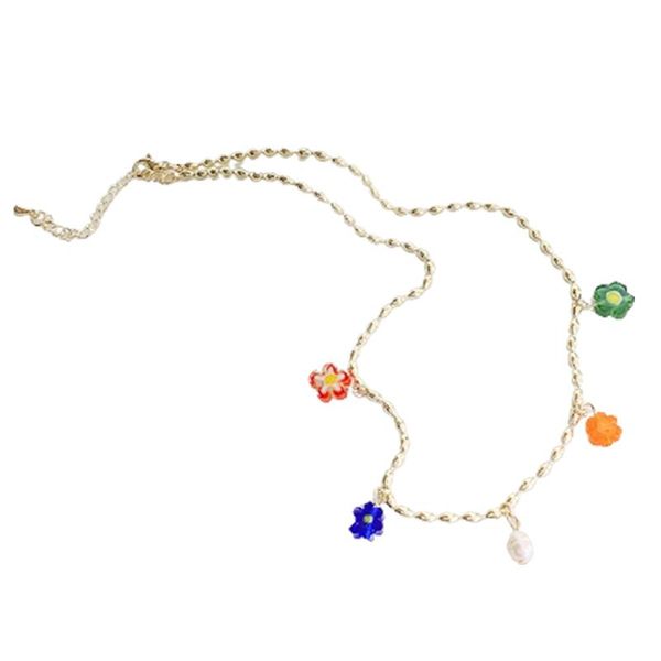pendant necklaces colored glaze flower freshwater pearl stitching golden necklace personality wild clavicle chain female, Silver
pendant necklaces colored glaze flower freshwater pearl stitching golden necklace personality wild clavicle chain female, Silver